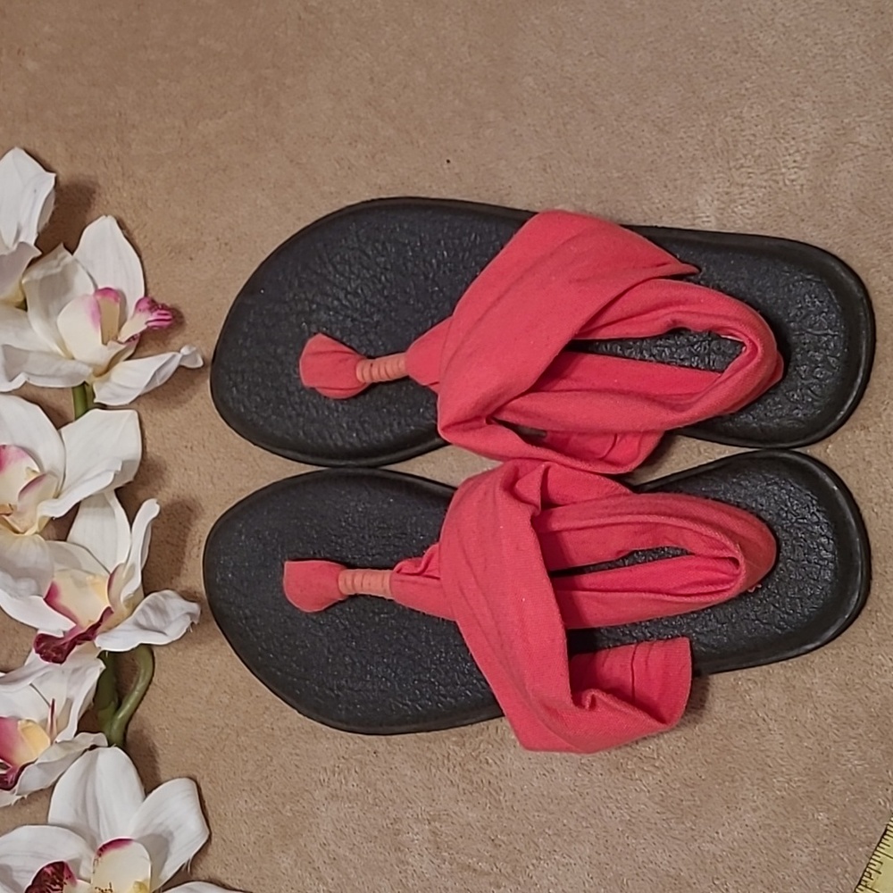 Peach Sanuk Sandals